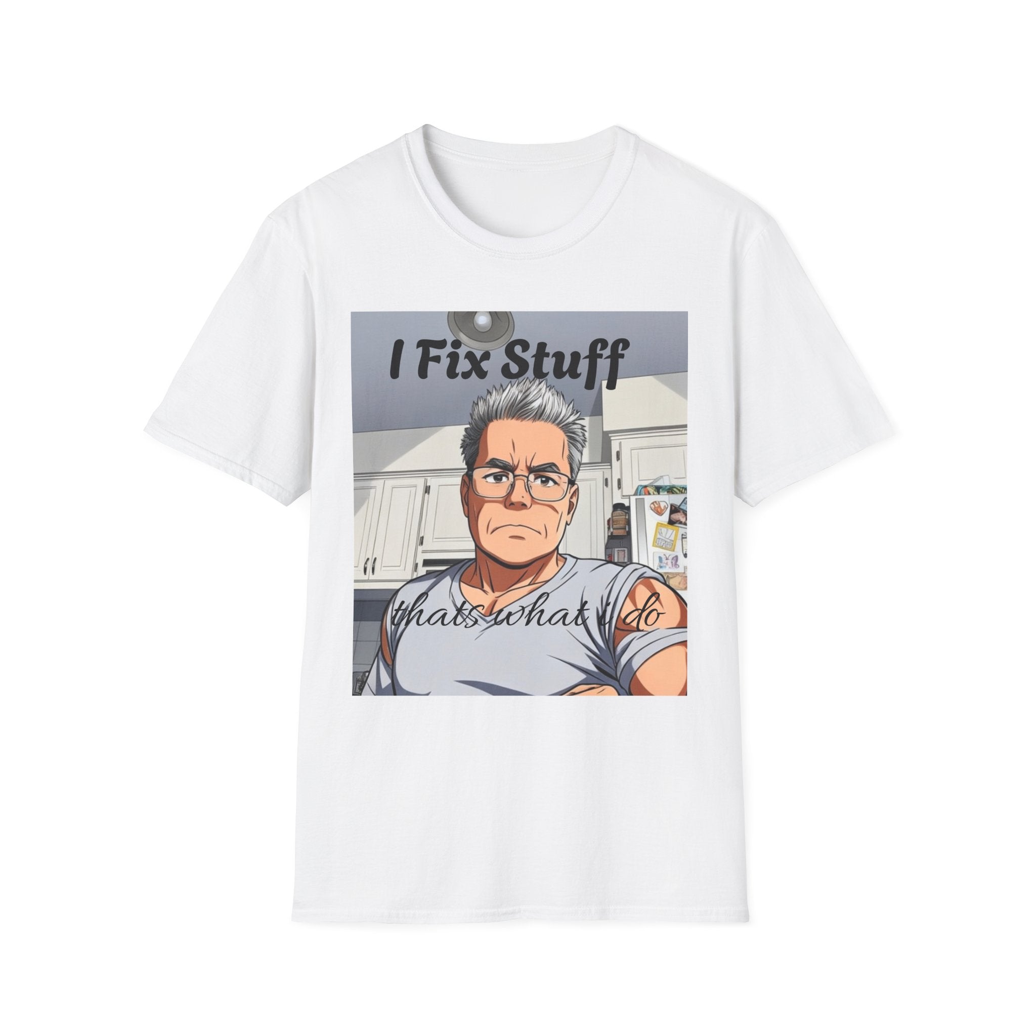 I Fix Stuff Handyman T-Shirt — Funny Repairman Cartoon Tee