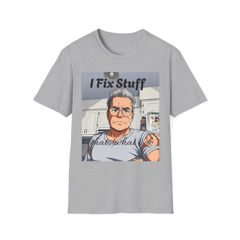 I Fix Stuff Handyman T-Shirt — Funny Repairman Cartoon Tee