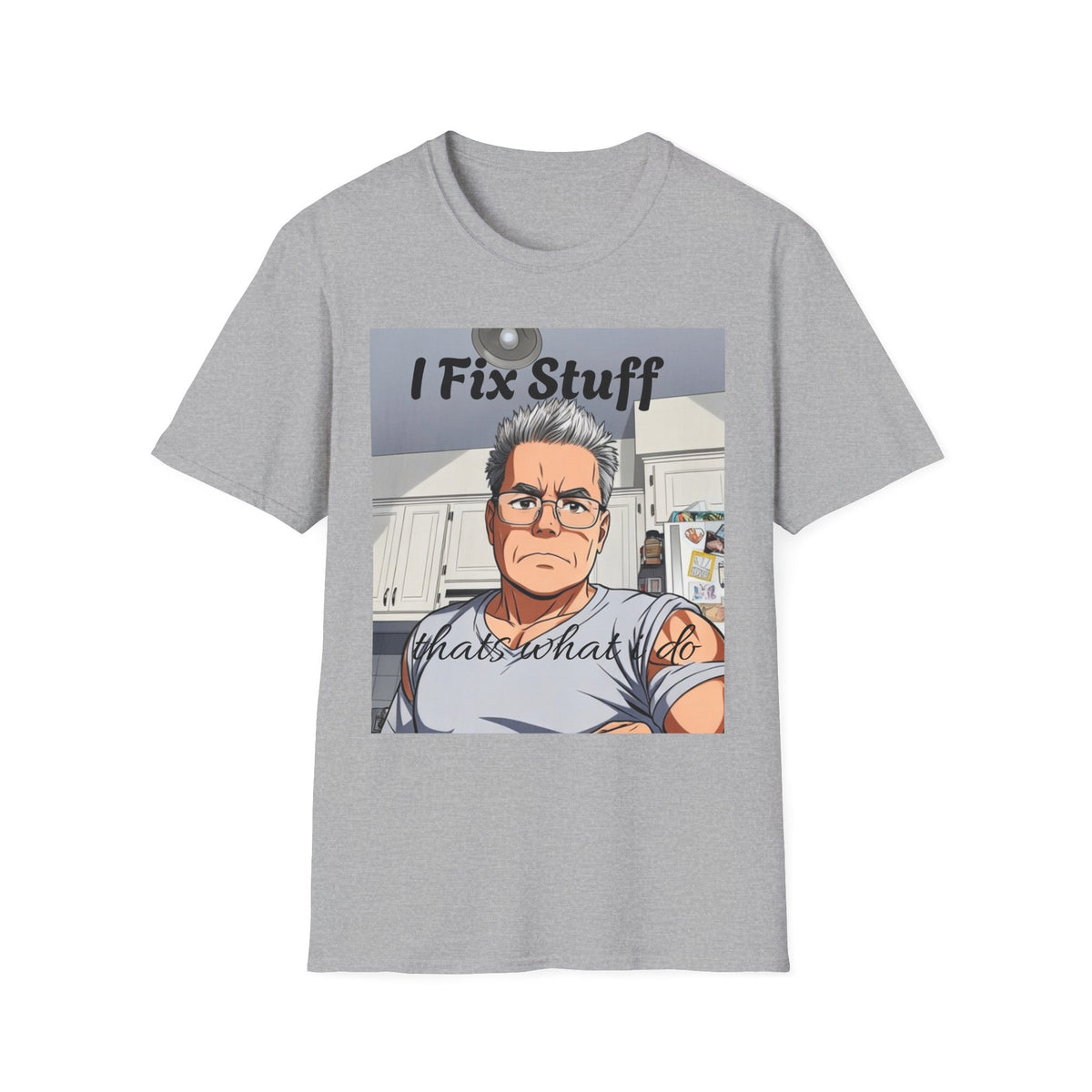 I Fix Stuff Handyman T-Shirt — Funny Repairman Cartoon Tee