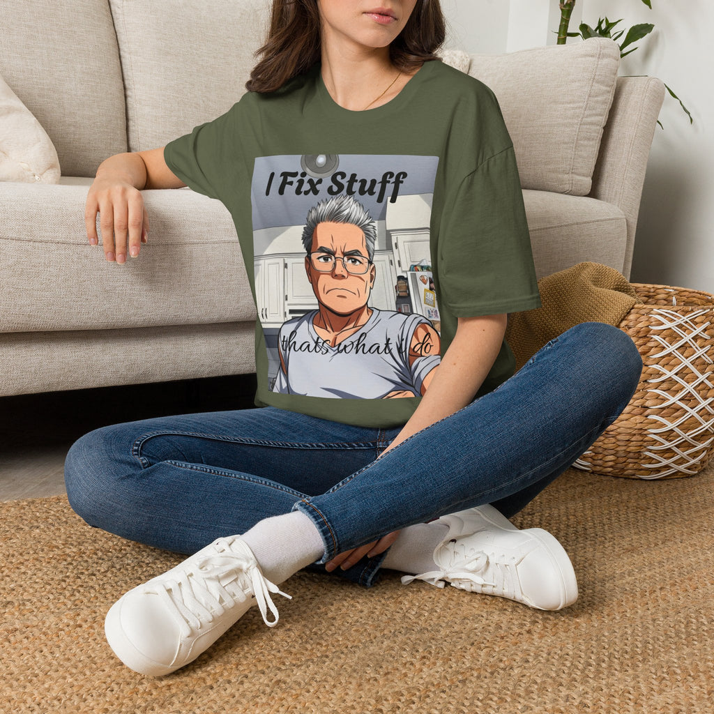 I Fix Stuff Handyman T-Shirt — Funny Repairman Cartoon Tee