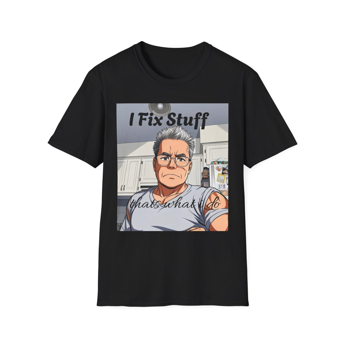 I Fix Stuff Handyman T-Shirt — Funny Repairman Cartoon Tee