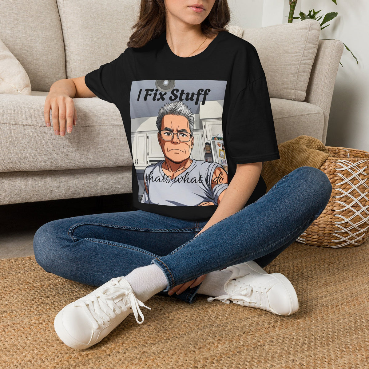 I Fix Stuff Handyman T-Shirt — Funny Repairman Cartoon Tee