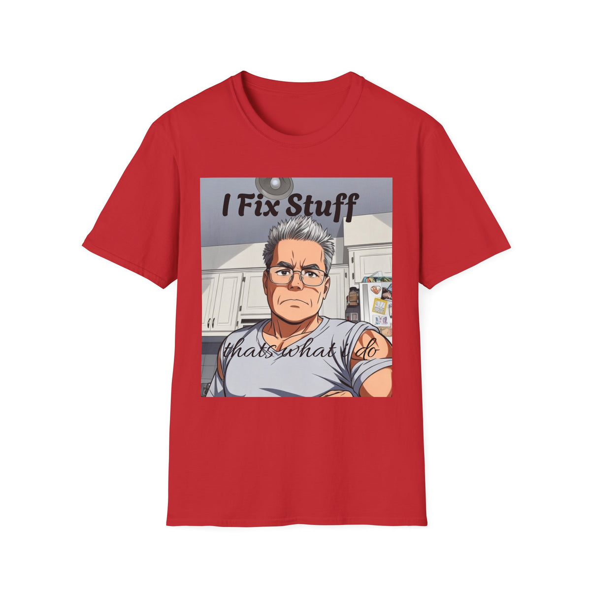 I Fix Stuff Handyman T-Shirt — Funny Repairman Cartoon Tee
