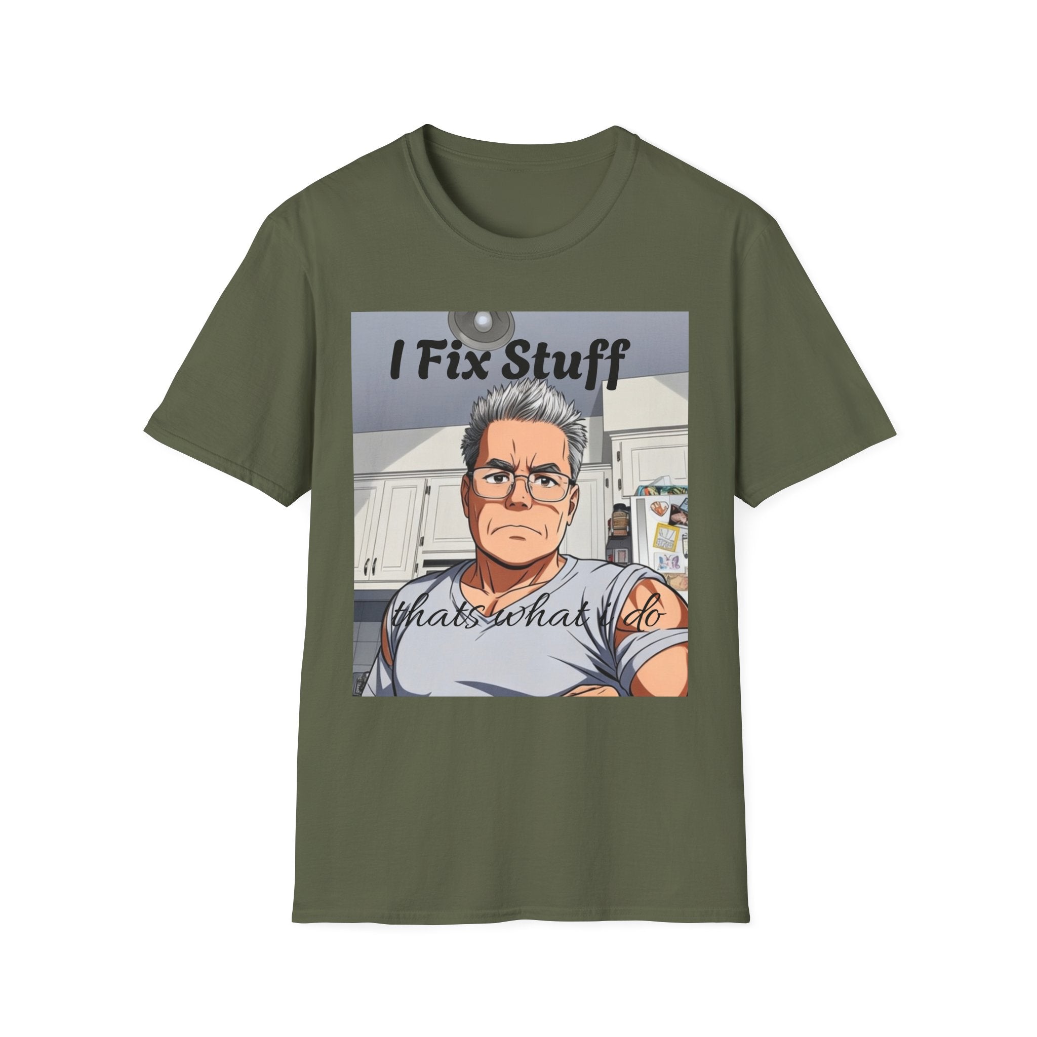 I Fix Stuff Handyman T-Shirt — Funny Repairman Cartoon Tee