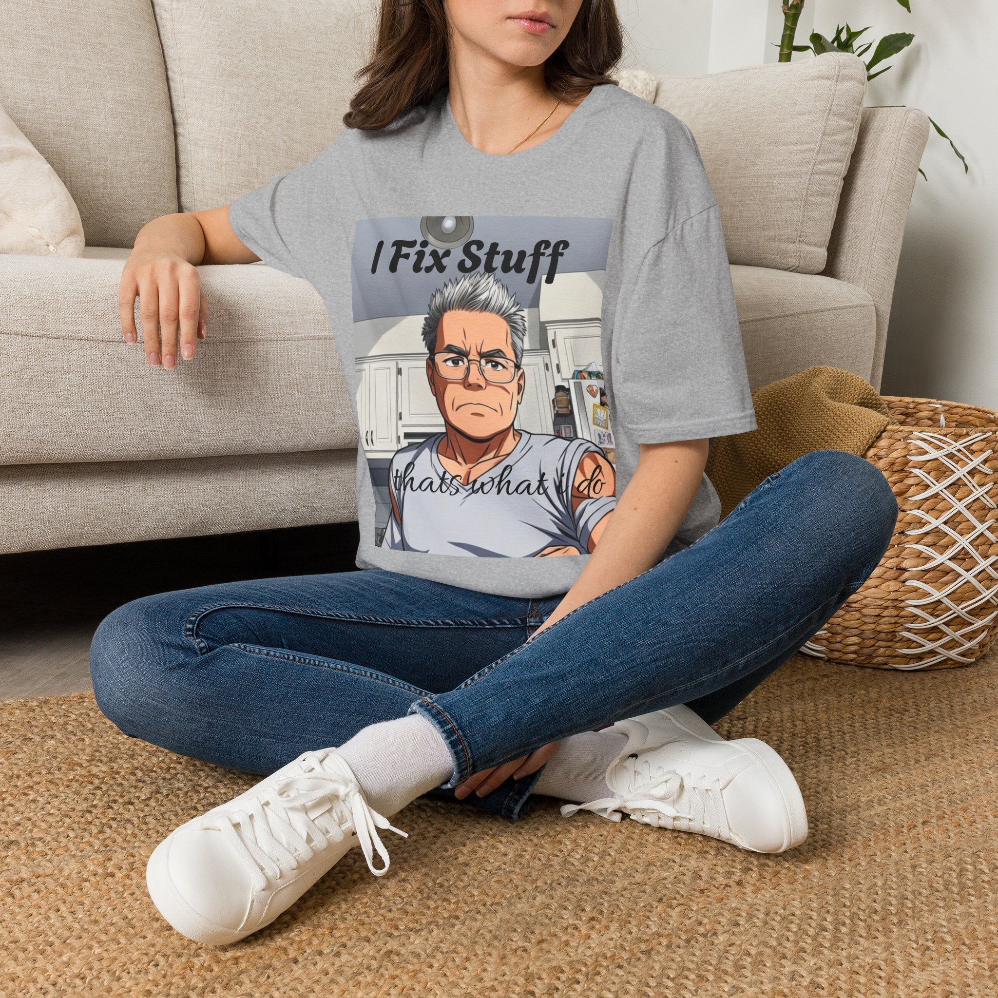 I Fix Stuff Handyman T-Shirt — Funny Repairman Cartoon Tee