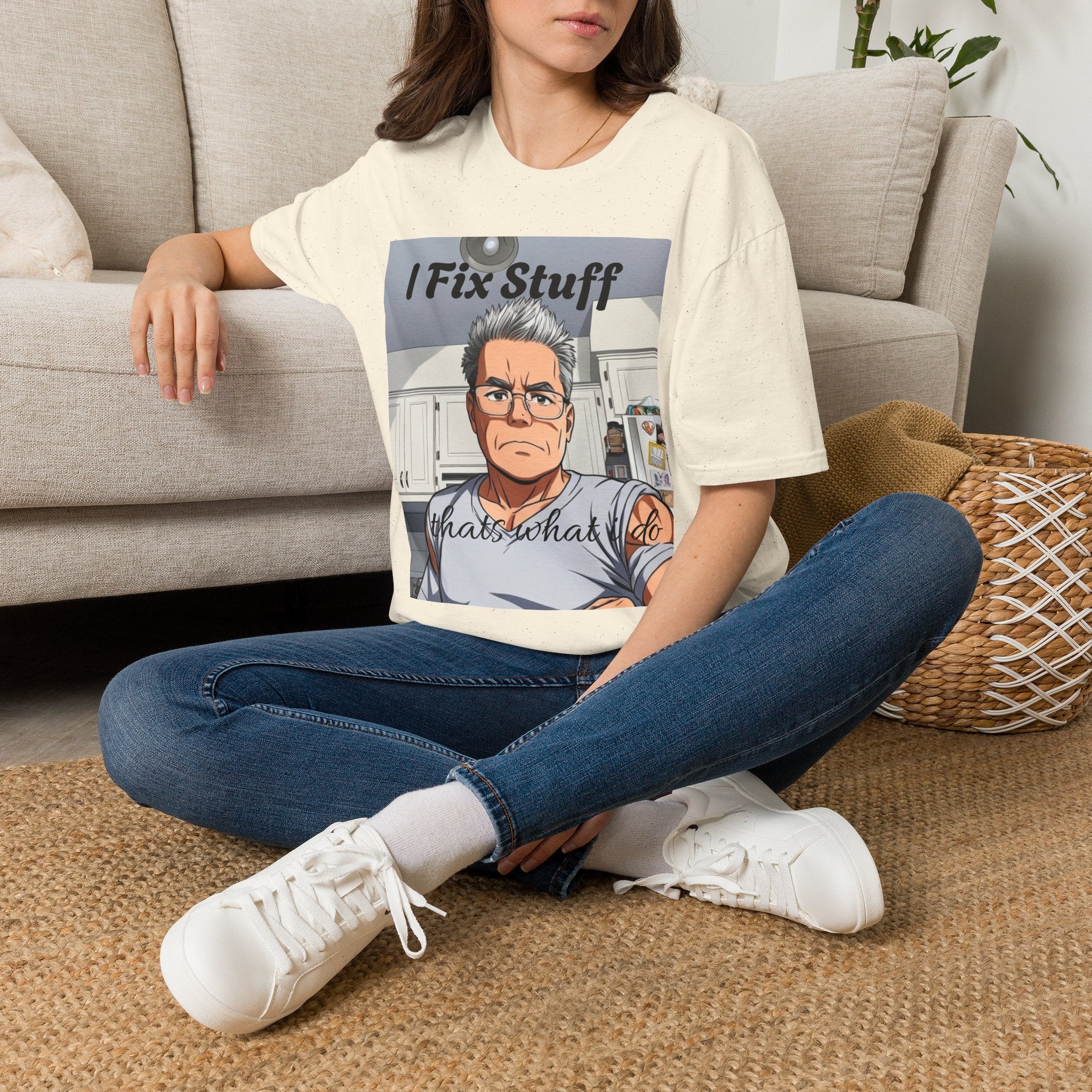 I Fix Stuff Handyman T-Shirt — Funny Repairman Cartoon Tee