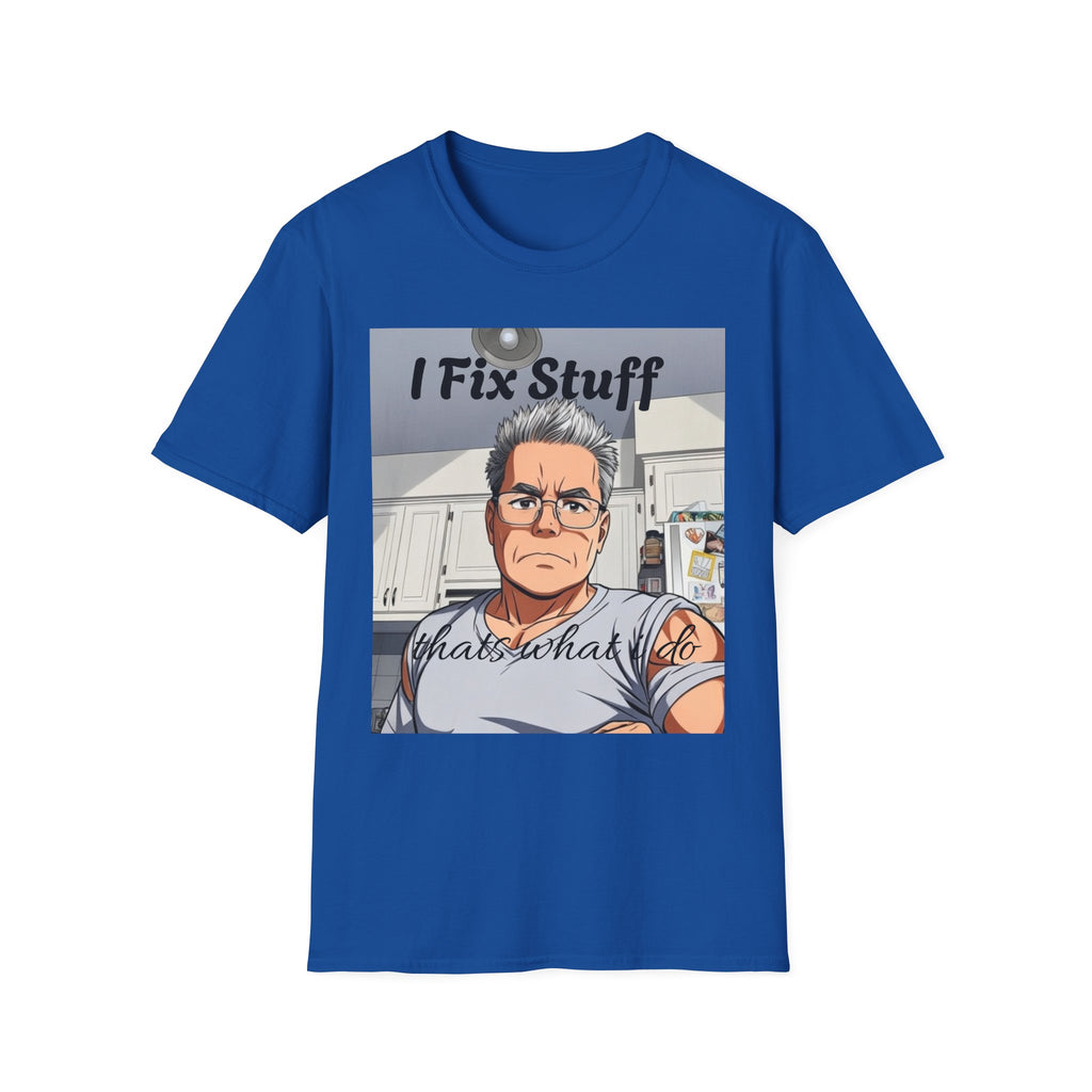 I Fix Stuff Handyman T-Shirt — Funny Repairman Cartoon Tee