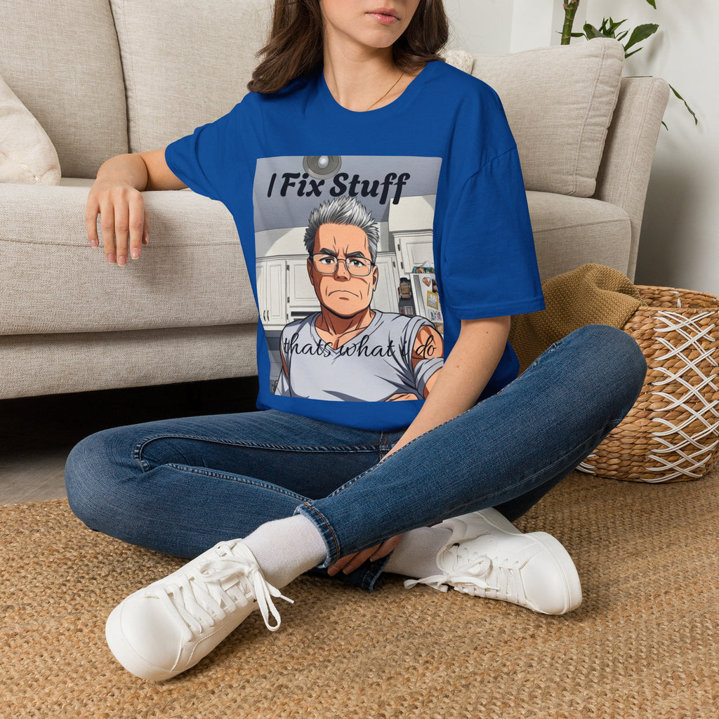 I Fix Stuff Handyman T-Shirt — Funny Repairman Cartoon Tee