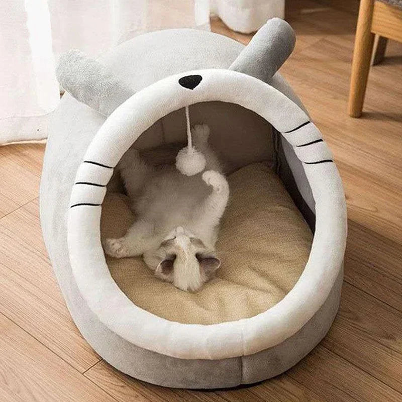 Deep Sleep Cat Bed | Foldable Washable Cat Cave Bed for Cats & Small Dogs