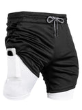Men's 2-in-1 Athletic Shorts – Quick-Dry, Breathable with Phone Pocket