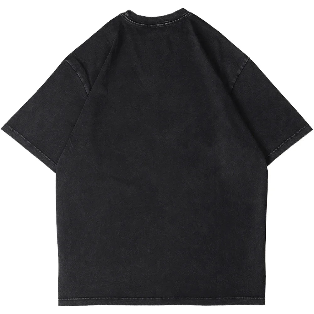Men's Retro Washed T-Shirt – Loose Fit, Y2K Street Style