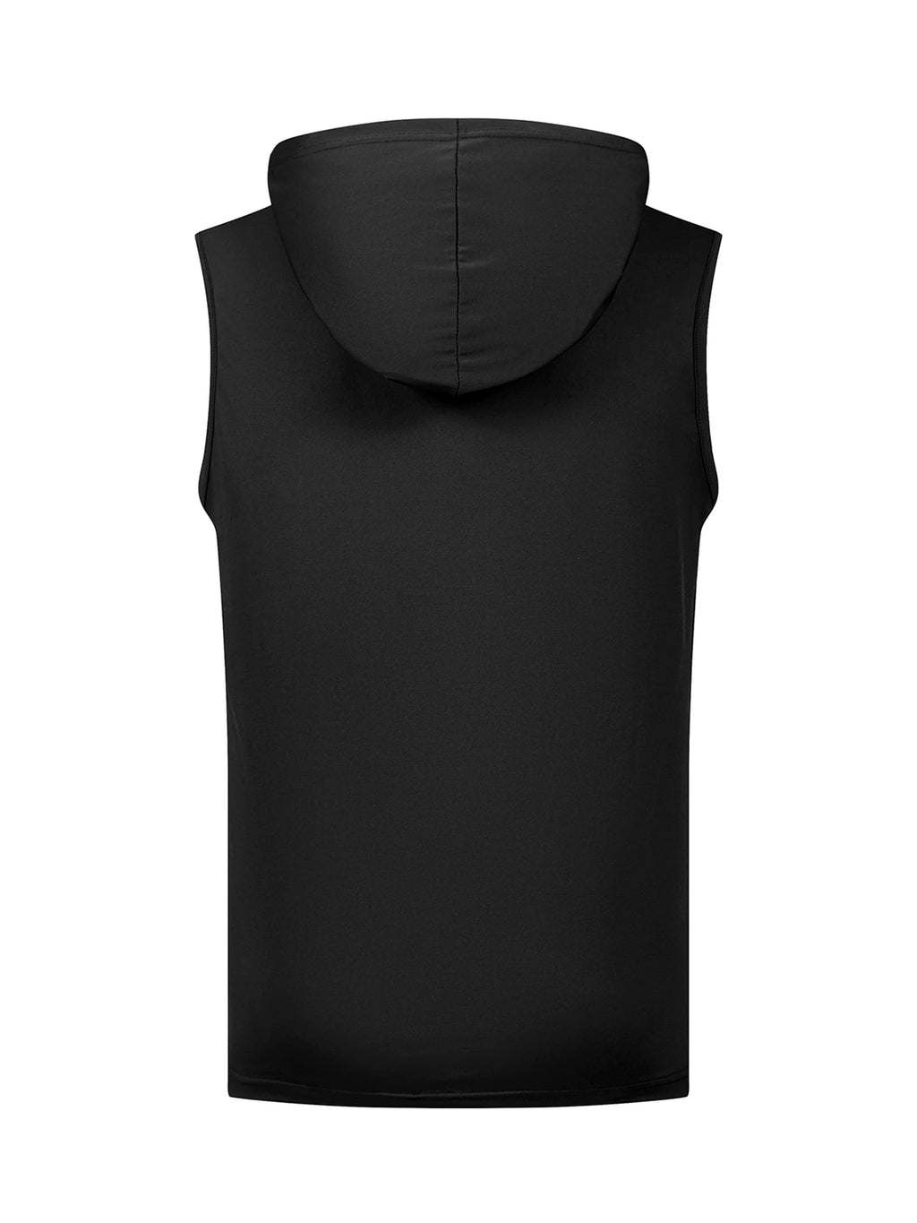 Men's Hooded Sleeveless Gym Tank Top – Quick-Dry, Solid Color Fitness & Running Vest