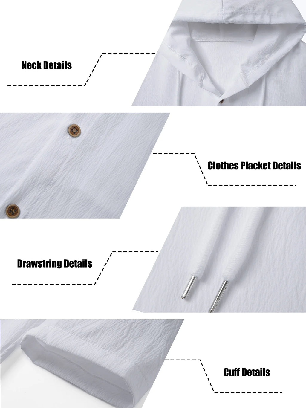 Men's 2-Piece Beach Resort Set – Hooded Button Shirt & Wide-Leg Drawstring Trousers
