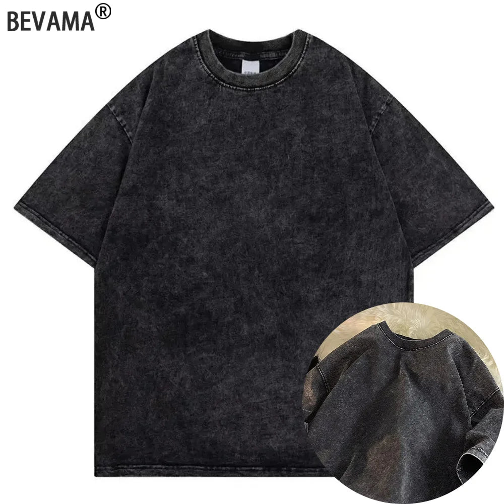 Men's Retro Washed T-Shirt – Loose Fit, Y2K Street Style