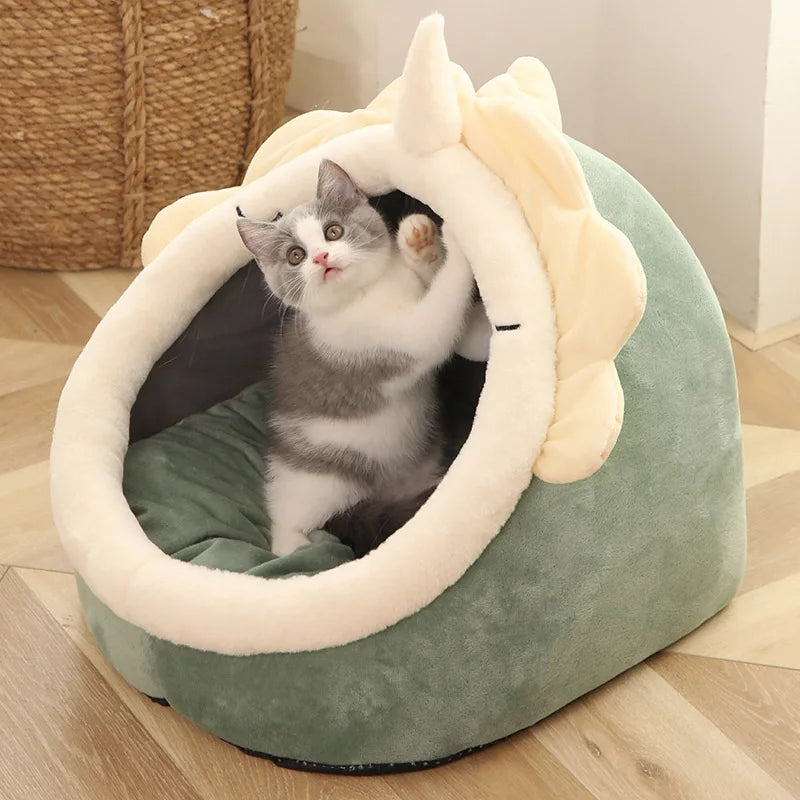 Deep Sleep Cat Bed | Foldable Washable Cat Cave Bed for Cats & Small Dogs