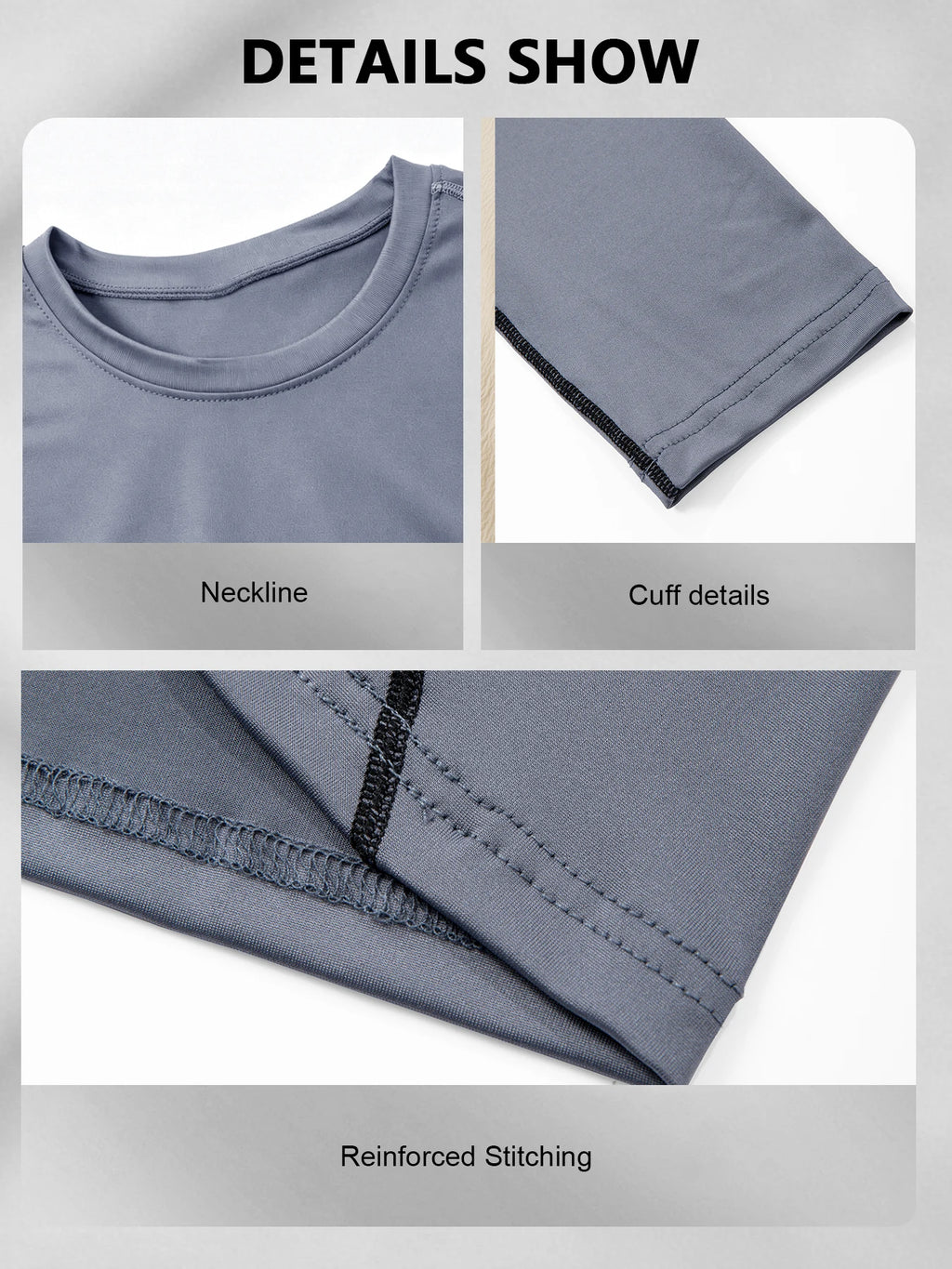 Men's Compression Long Sleeve Shirt – Mesh Panel, Quick-Dry Athletic Fit