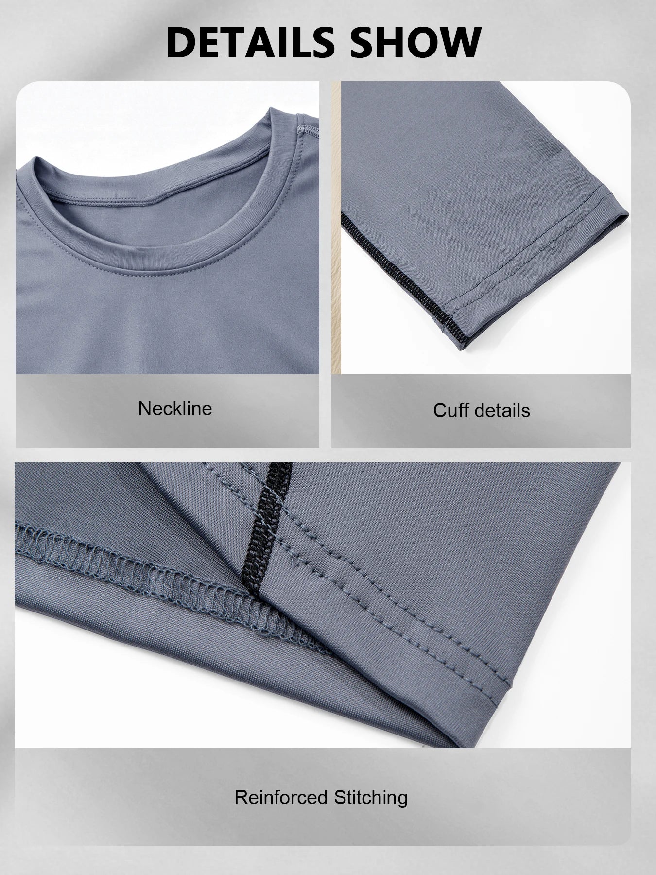 Men's Compression Long Sleeve Shirt – Mesh Panel, Quick-Dry Athletic Fit