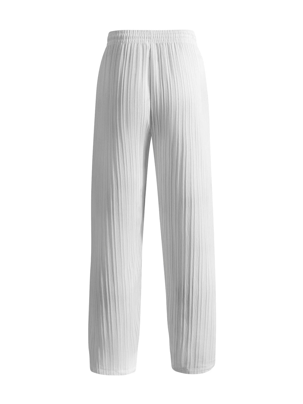 Men's Lightweight Loose Casual Pants – Breathable Drawstring Straight Leg, Spring & Summer