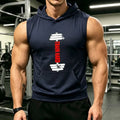 Men's Hooded Sleeveless Tank Top – Kangaroo Pocket, Quick-Dry Muscle Vest