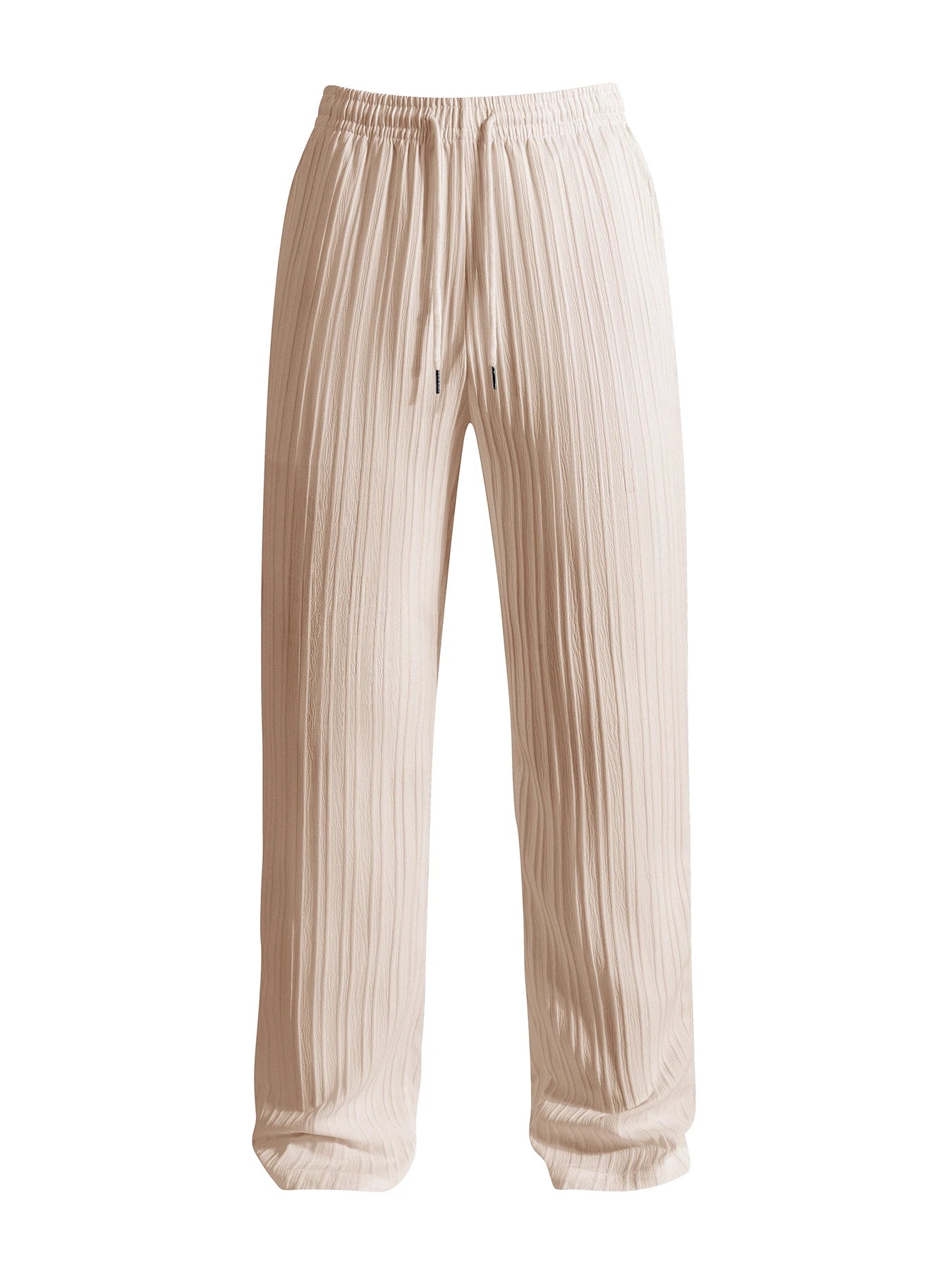 Men's Lightweight Loose Casual Pants – Breathable Drawstring Straight Leg, Spring & Summer