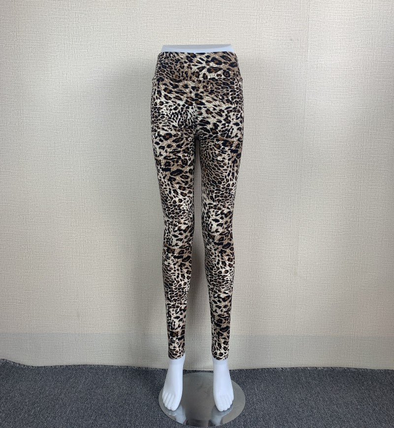 High Waist Leopard Print Leggings for Sports & Yoga