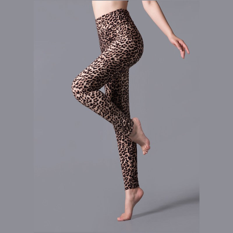 High Waist Leopard Print Leggings for Sports & Yoga