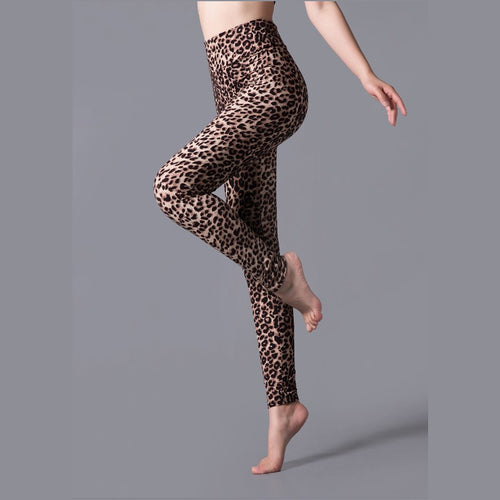 High Waist Leopard Print Leggings for Sports & Yoga