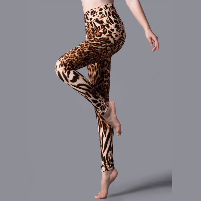 High Waist Leopard Print Leggings for Sports & Yoga