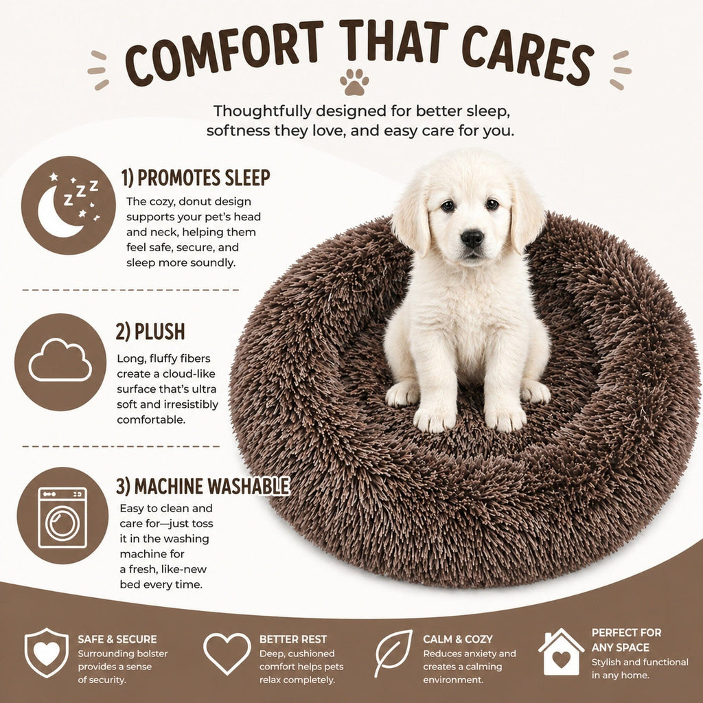 Pet Life ® 'Nestler' High-Grade Plush and Soft Rounded Pet Bed